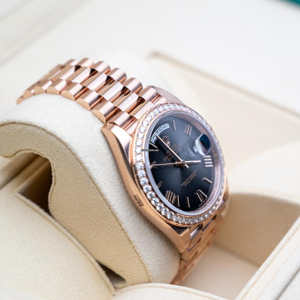 Rolex | Day-Date | 228345RBR | Rose gold | 40 mm | Rose gold | Black | Automatic