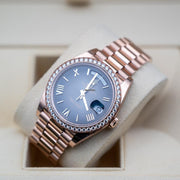 Rolex | Day-Date | 228345RBR | Rose gold | 40 mm | Rose gold | Black | Automatic