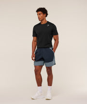 Gymshark Sport 25 Block 7" Shorts - Heavy Blue/Iron Blue