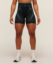 Gymshark Apex Lift Seamless Short - Black/Brand Blue