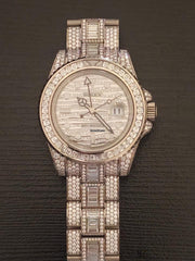Rolex | GMT-Master II | 116769TBR - factory Dimond set | White gold | 40 mm | White gold | White | Automatic