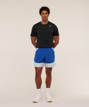 Gymshark Sport 25 Block 7" Shorts - Athletic Blue/Light Grey