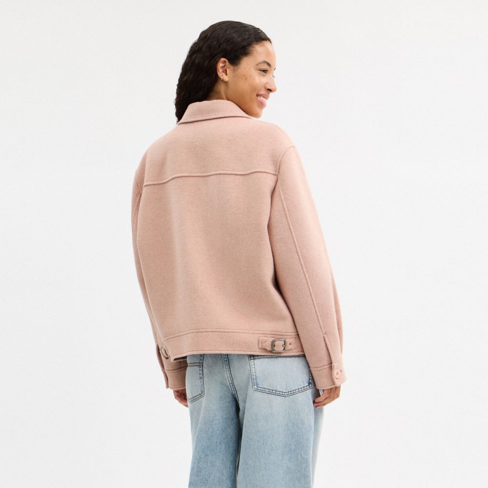 Zip Front Wool Jacket