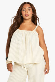 Plus Stripe Smock Cami Top