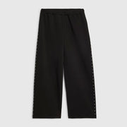 Black Studded Wide Leg Joggers