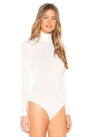 superdown Zelda Mock Neck Bodysuit in White