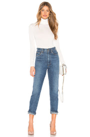 superdown Zelda Mock Neck Bodysuit in White