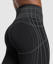 Gymshark Apex Seamless Leggings - Black/Graphite Grey