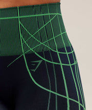 Gymshark Apex Seamless Leggings - Heavy Blue/Active Green