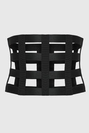SQUARE GRID CORSET BELT