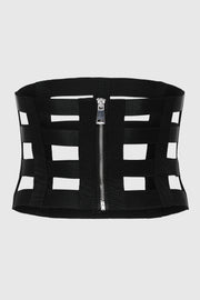SQUARE GRID CORSET BELT