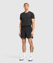 Gymshark Sport  7" Shorts - Black/Conditioning Red