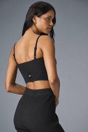 Denim Knit Garter Tank