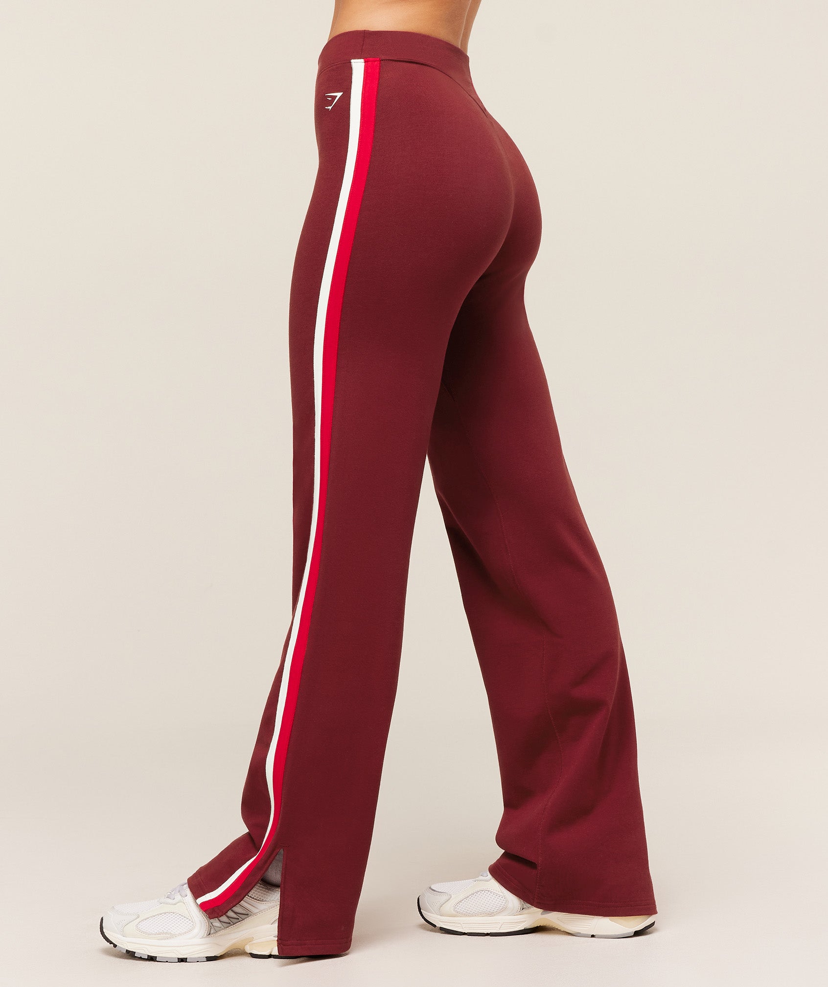 Gymshark Piping Wide Leg Pant - Sets Red/Carmine Red/Soft White