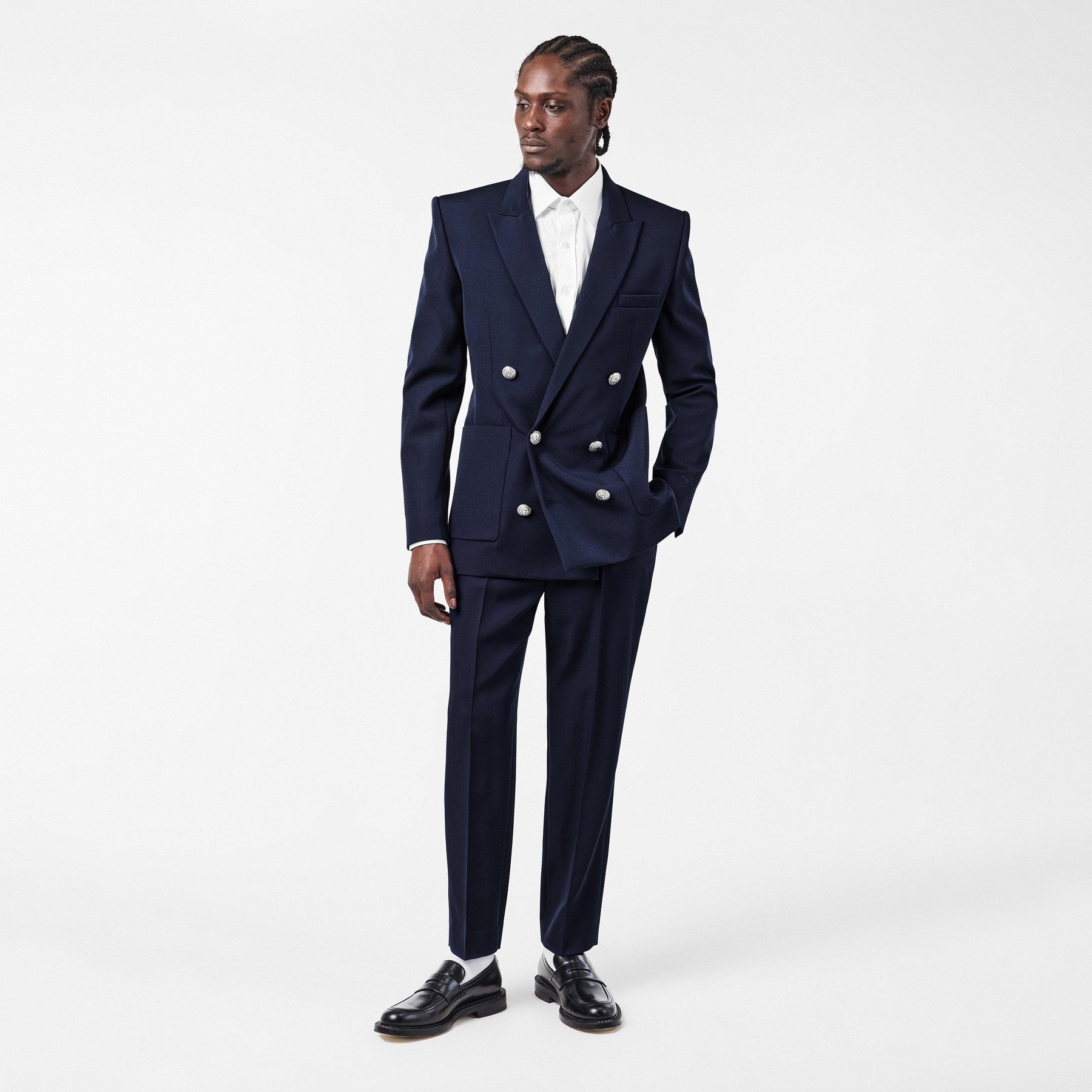 Military Inspired Gold Button Blazer