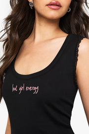 Hot Girl Energy Embroidered Tank Top