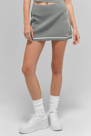 Ribbed Sweater Knit Highline Mini Skirt