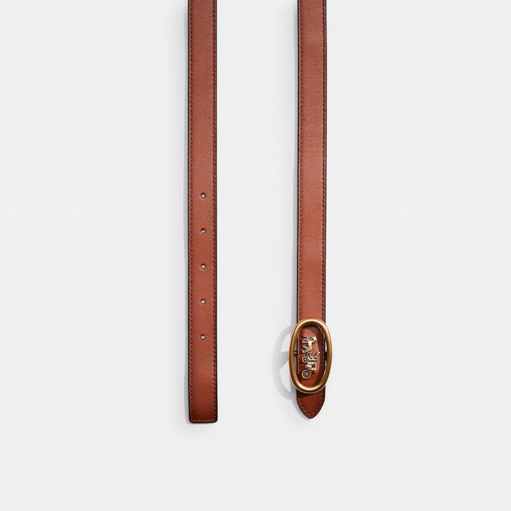 Restored Horse And Carriage Buckle Reversible Belt, 20 Mm