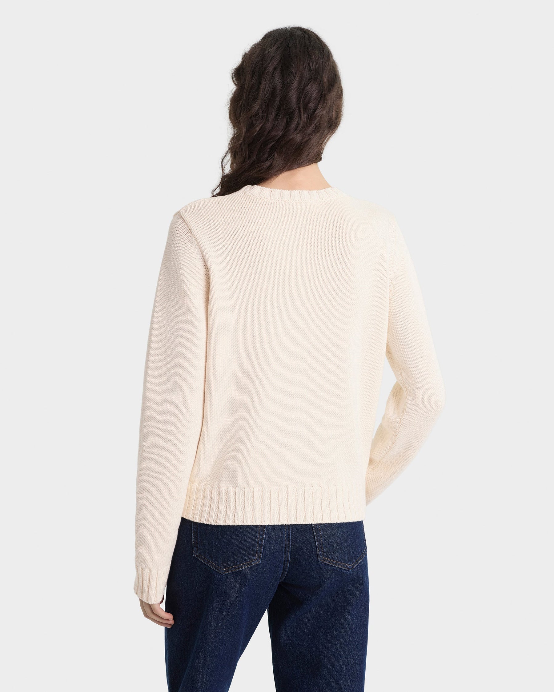 Heritage Yankees Serif Knitted Sweater - Ecru/Navy