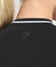 Gymshark Contrast Seamless Midi Tee - Black