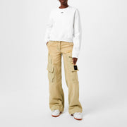 Stamp Cotton Long Sleeve Crew Sweatshirt