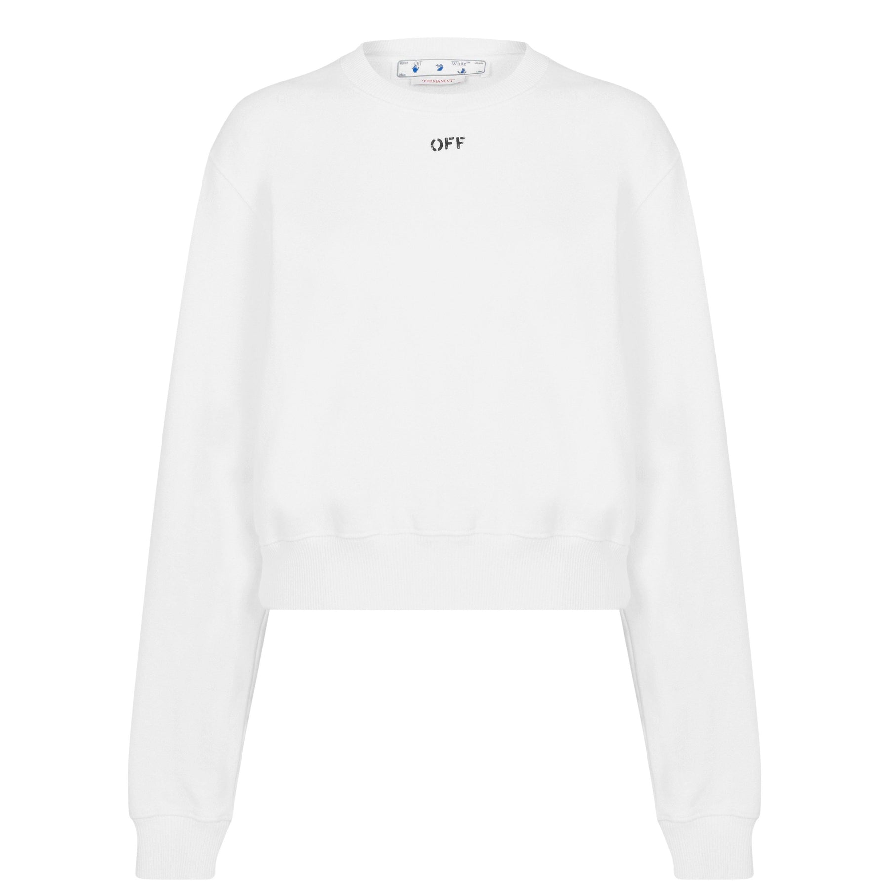 Stamp Cotton Long Sleeve Crew Sweatshirt