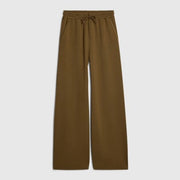Khaki Premium Whipstitch Wide Leg Joggers