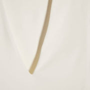 White Plunge Neckline Long Sleeve Bodysuit