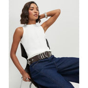 White Knitted Vest Top