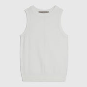 White Knitted Vest Top
