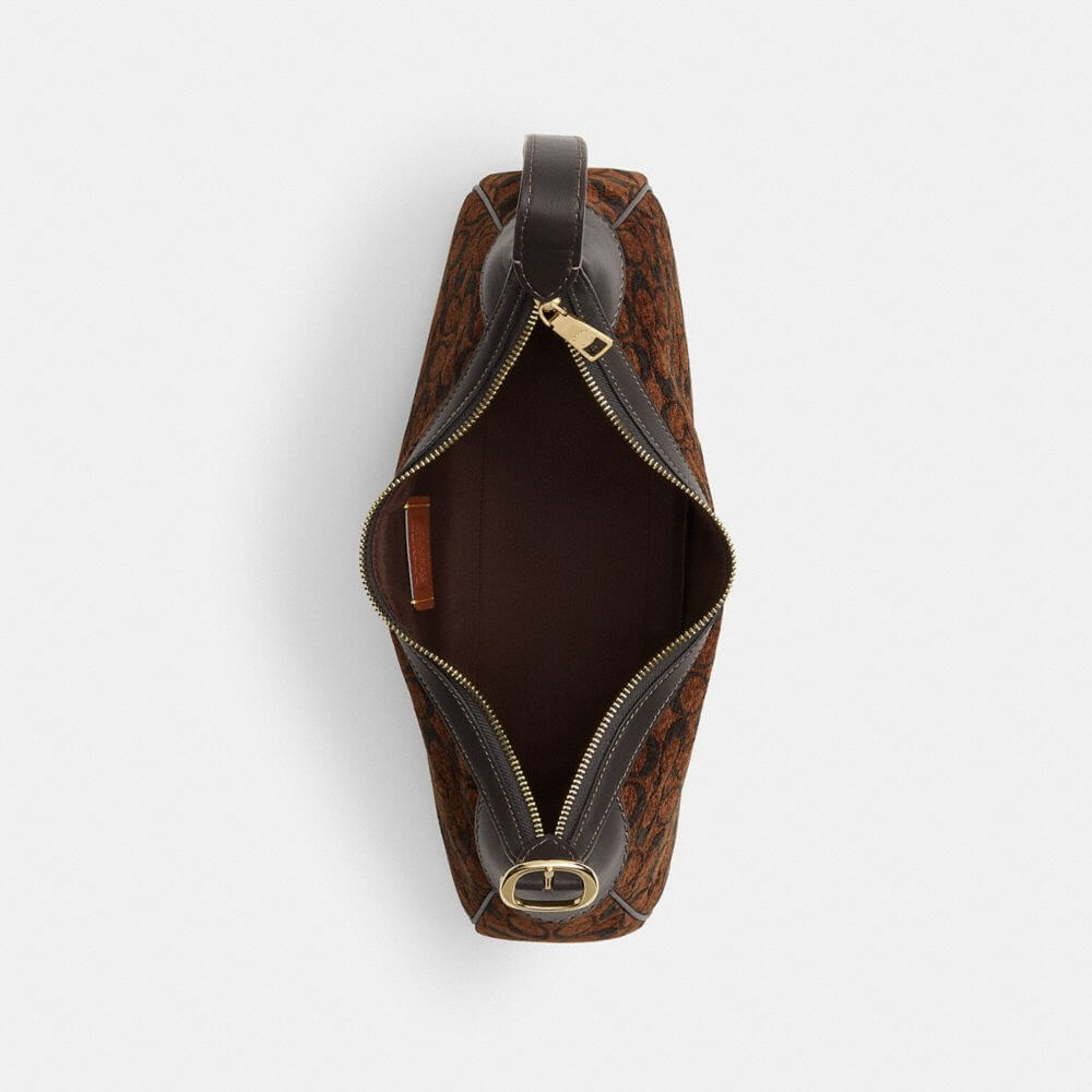 Ella Small Shoulder Bag In Signature Chenille