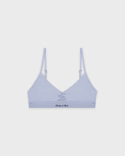 Signature Logo Mini Sports Bra - Faded Blue/White