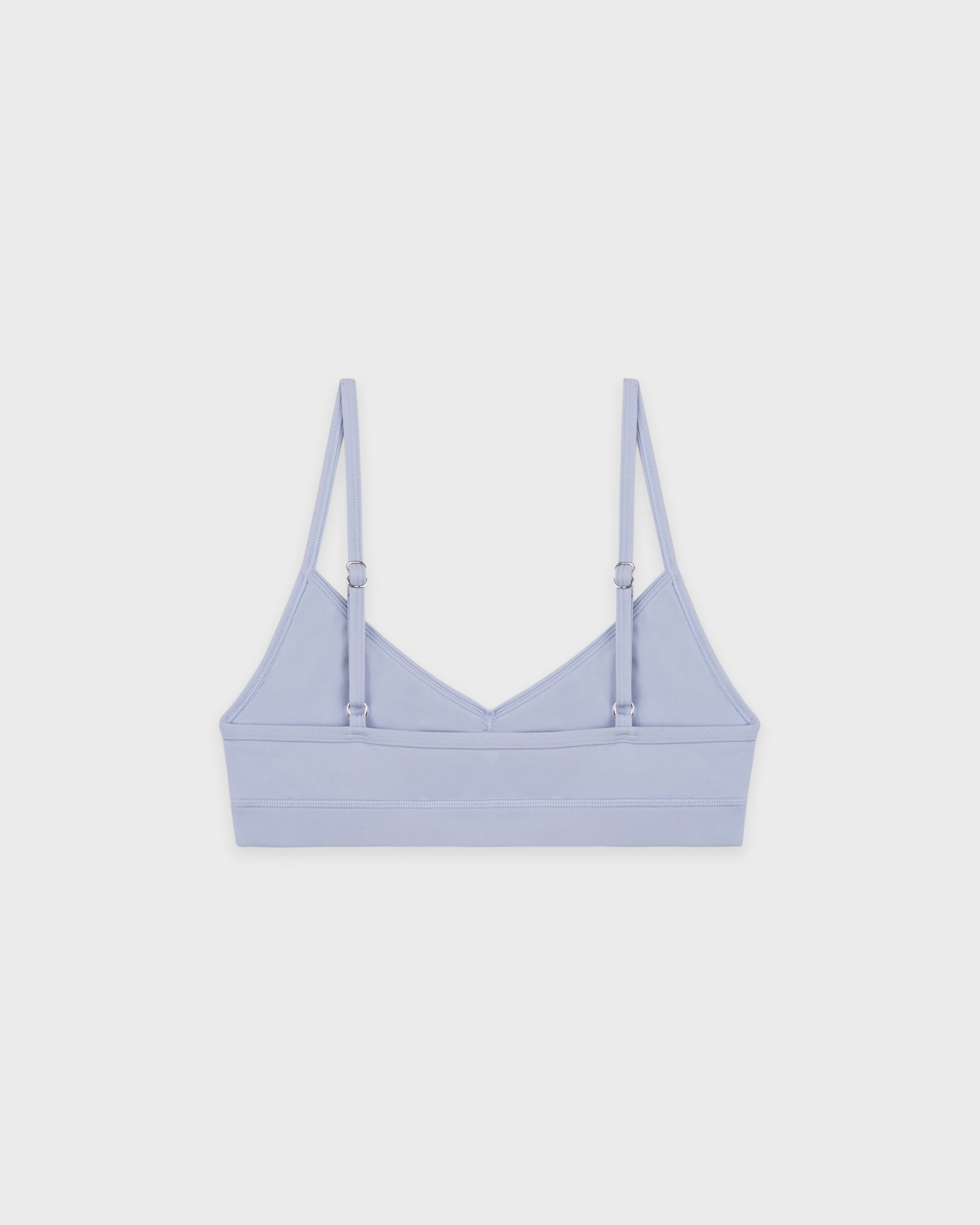 Signature Logo Mini Sports Bra - Faded Blue/White