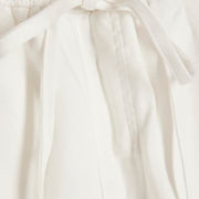 Petite White Wide leg Drawstring Jeans