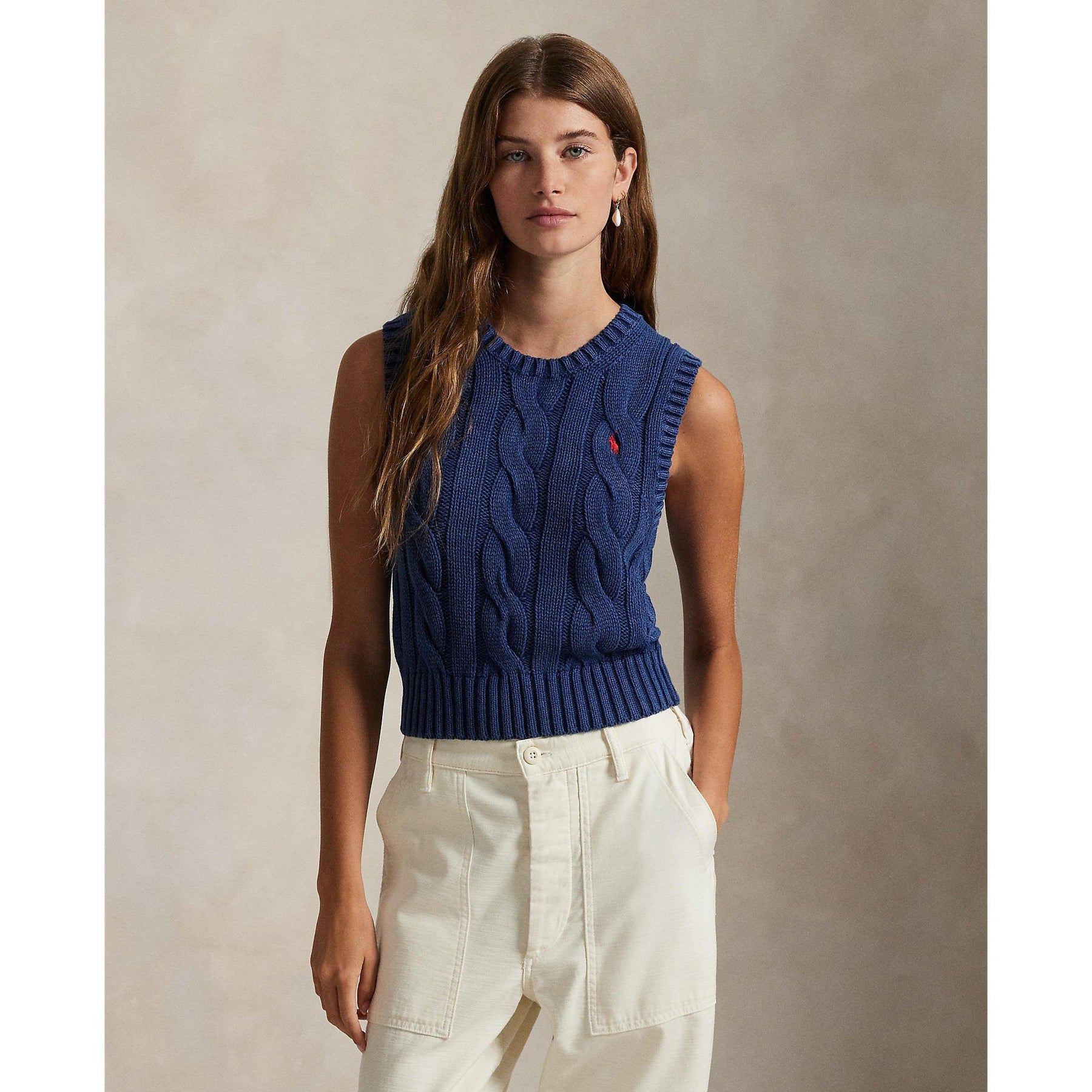 Knitted Cable Knit Vest