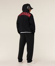 Gymshark Power Zip Up Hoodie - Black/Conditioning Red