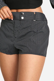 Tailored Pinstripe Micro Shorts
