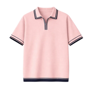 Monaco Knit Polo – Rose
