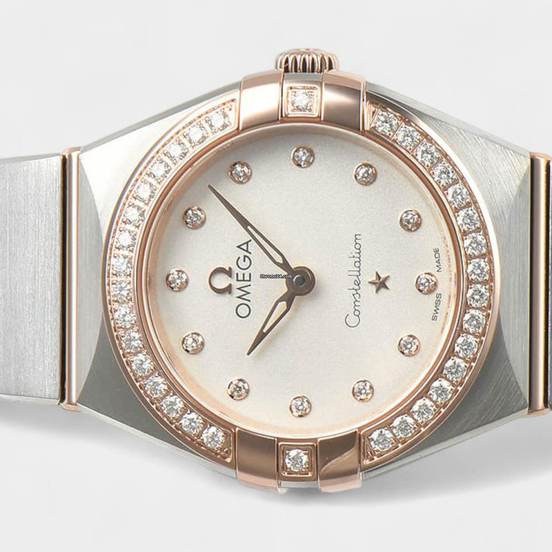Omega Constellation Quartz Manhattan / Steel&Rose gold / 25 mm / Papers / 131.25.25.60.52.001