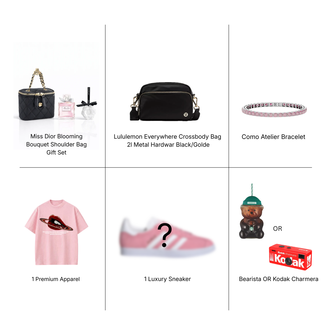 The Girl Kit — Everything She Wants | Dior Kit, Lululemon Bag, Jewelry, Premium Apparel, Luxury Sneakers and more — Worth ₹26,499