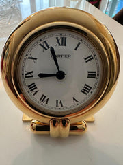 Cartier Desk Clock Cartier Pendulettes Réveil Masa Saati – Altın Kaplama Quar