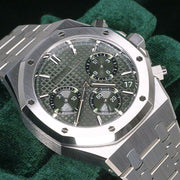 Audemars Piguet MINT COMPLETE SET Royal Oak Selfwinding Green Dial Stainless Steel Bracelet 26240 ST