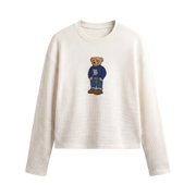 Blacklist Bear Basics Waffle T-Shirt Off White