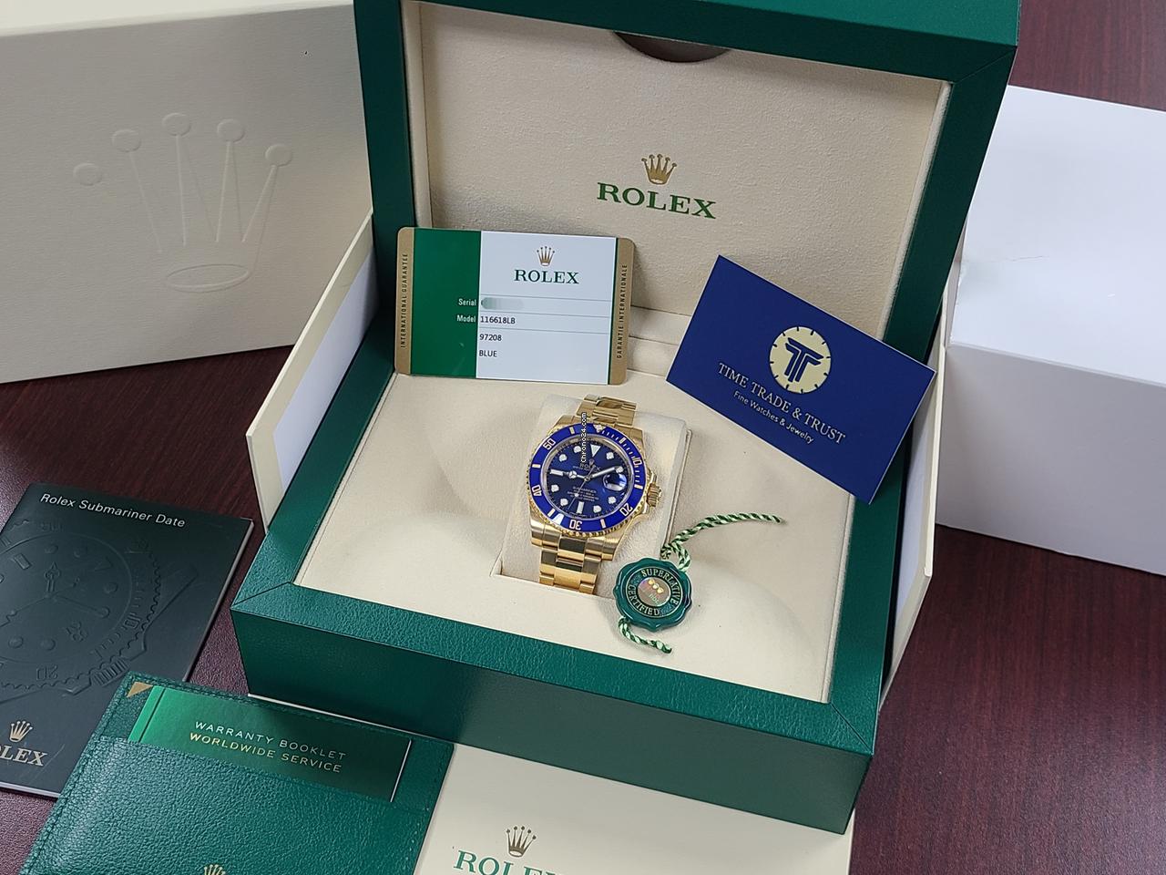 Rolex | Submariner | 116618LB | Yellow gold | 40 mm | Yellow gold | Blue | Automatic