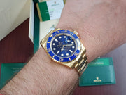 Rolex | Submariner | 116618LB | Yellow gold | 40 mm | Yellow gold | Blue | Automatic