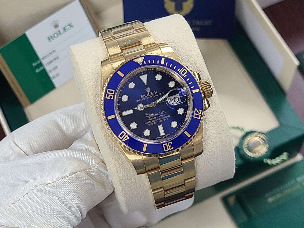 Rolex | Submariner | 116618LB | Yellow gold | 40 mm | Yellow gold | Blue | Automatic