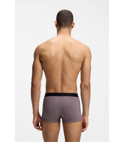 Boss Three Pack Of Stretch Cotton Trunks Light Grey