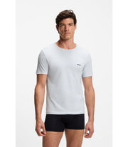 Boss Three Pack Of Cotton Underwear T Shirts Patterned