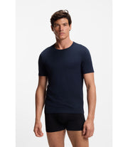 Boss Three Pack Of Cotton Underwear T Shirts Patterned