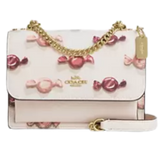 Coach Mini Klare Crossbody Bag With Candy Print  pebbled leather/Gold/Chalk/Chalk